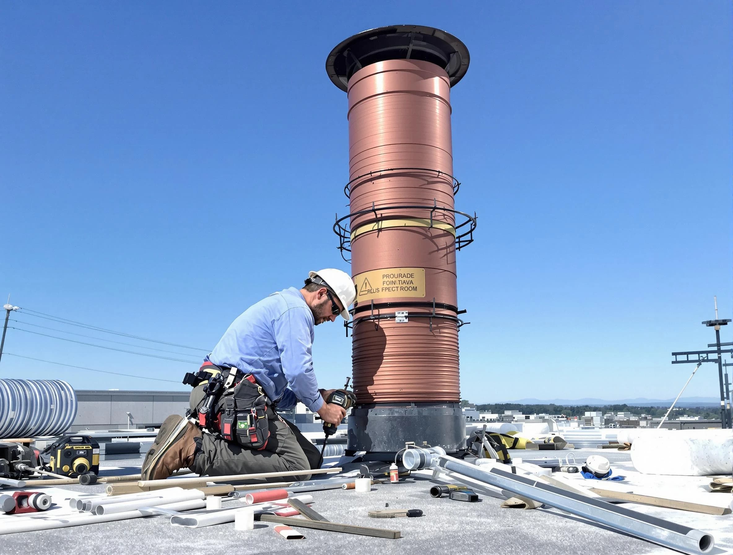 Installed chimney liner by Lafayette Chimney Sweep in Lafayette, CO