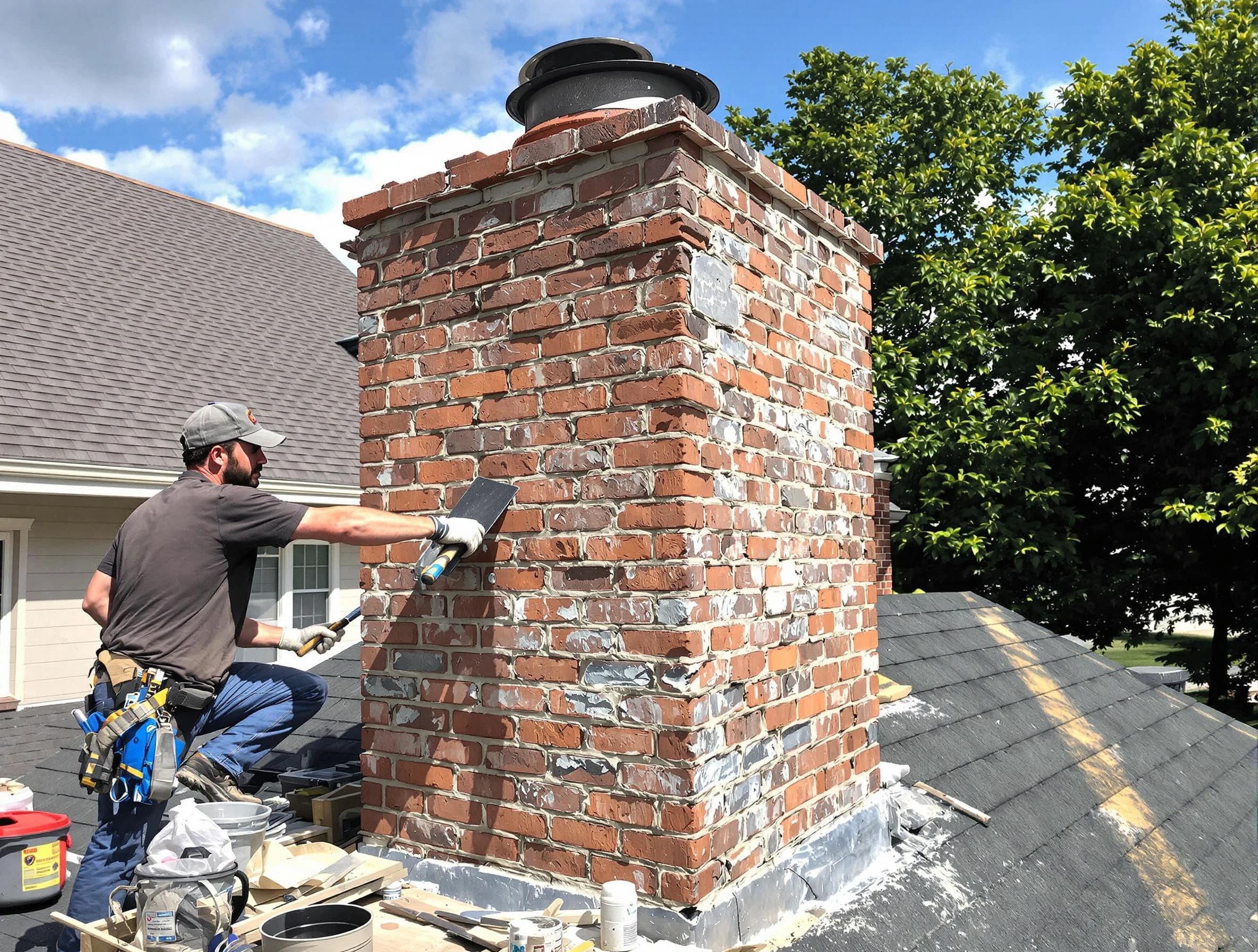 Completed chimney rebuild by Lafayette Chimney Sweep in Lafayette, CO
