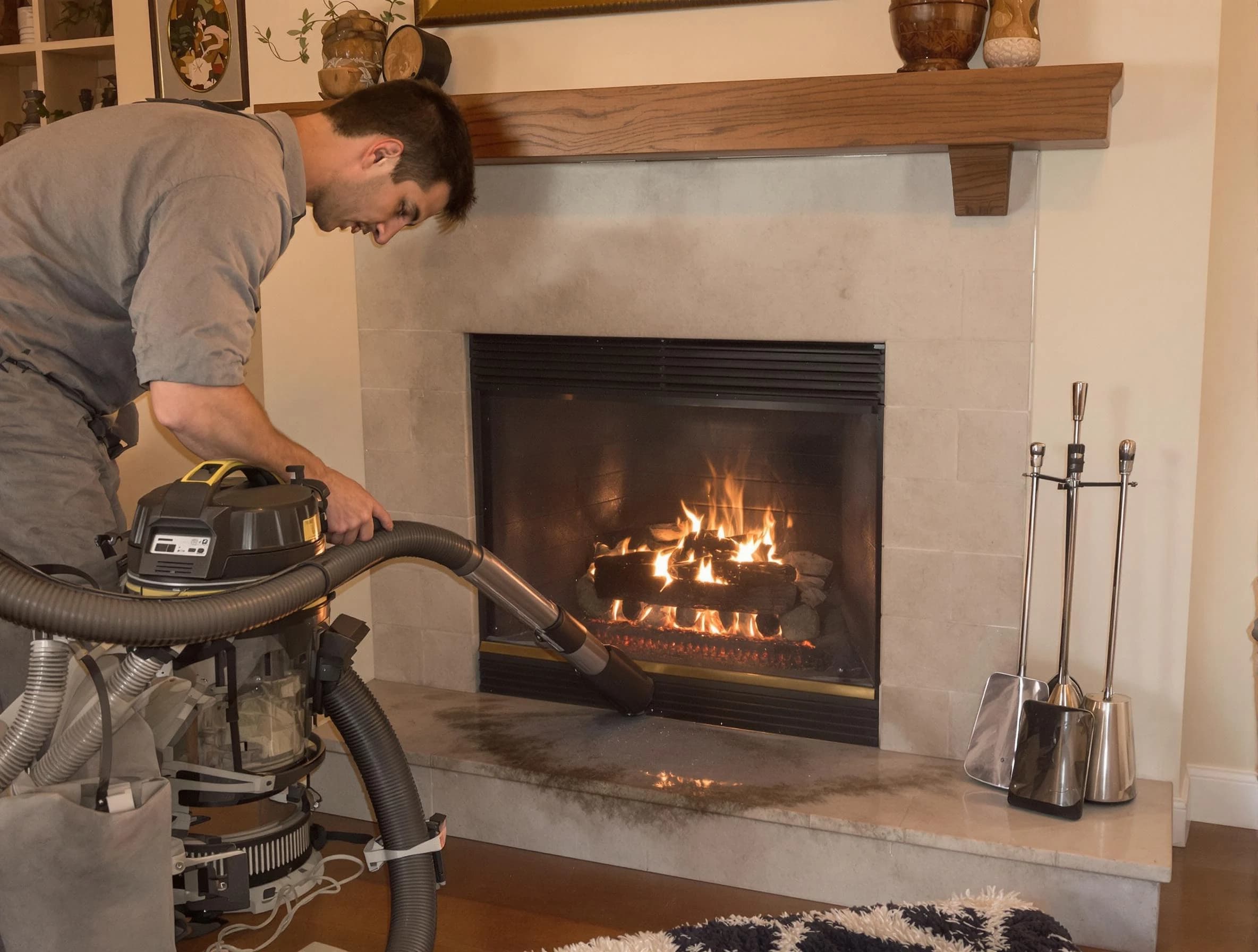 Routine fireplace upkeep by Lafayette Chimney Sweep in Lafayette, CO