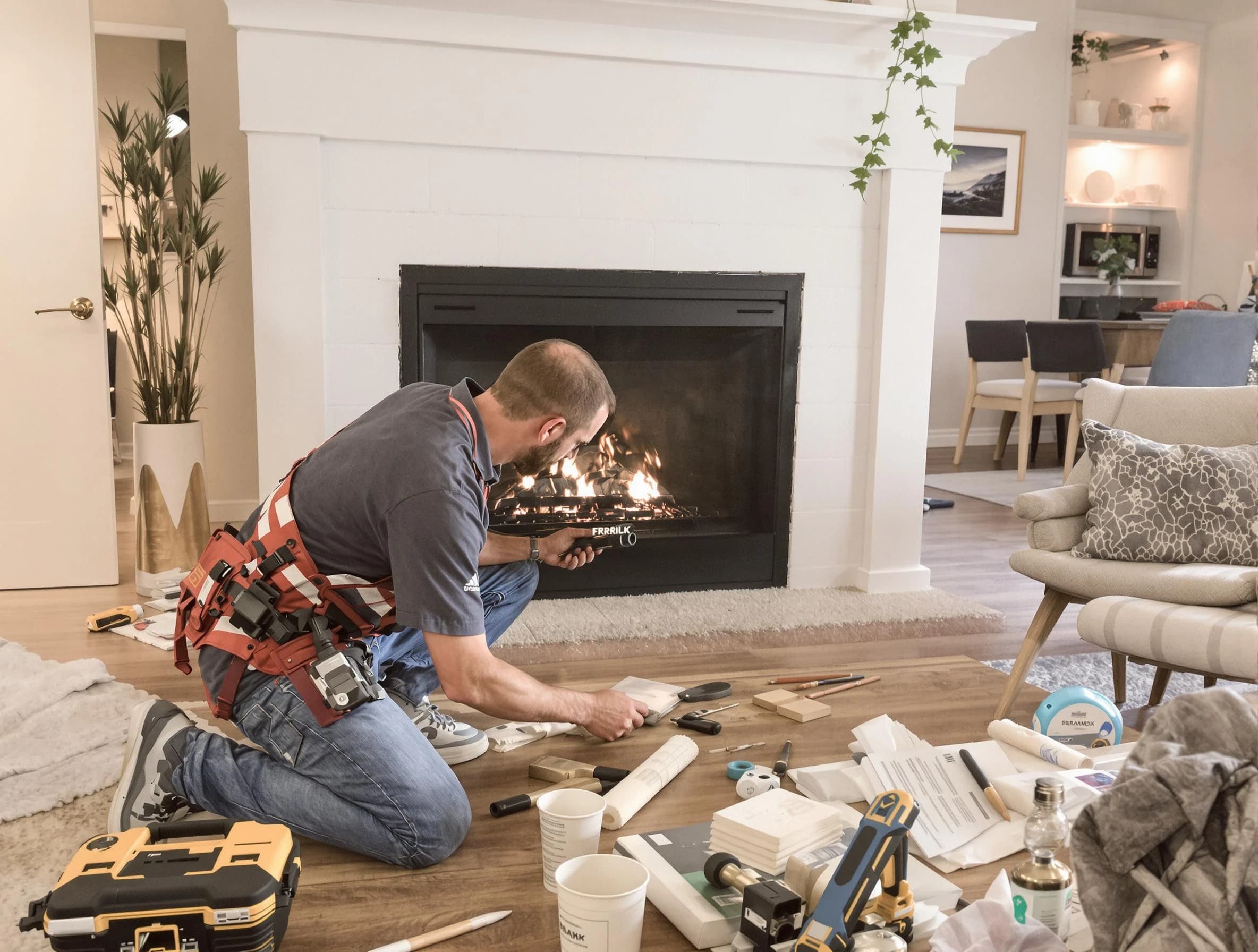 Lafayette Chimney Sweep performing fireplace repair in Lafayette, CO