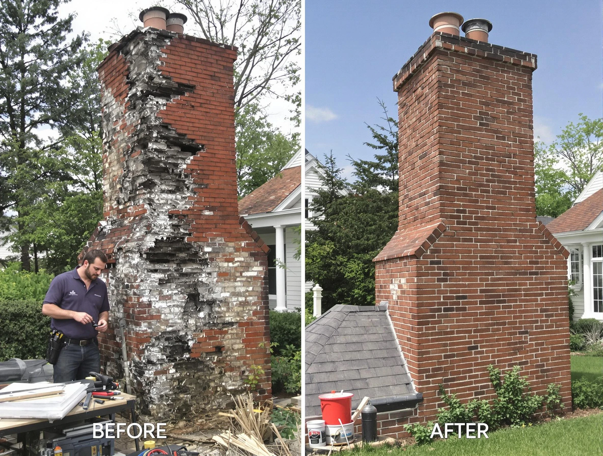 Lafayette Chimney Sweep performing a full chimney restoration in Lafayette, CO